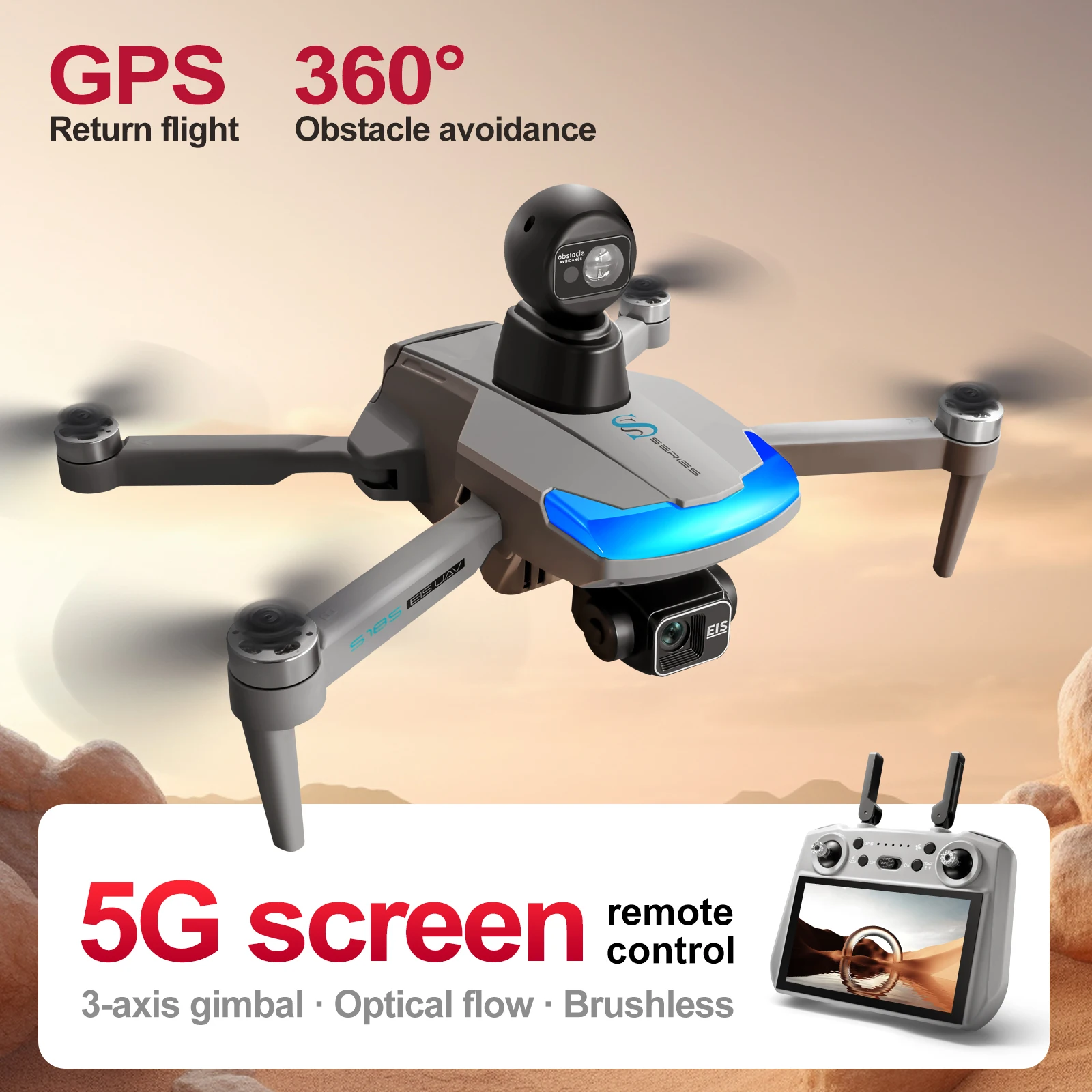Drone Ae Rc - S185 Professional Drone 2.7K HD Dual