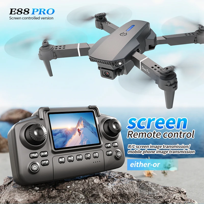 Professional E88 PRO Drone wit - Drone Rc Holder ulasan dan harga
