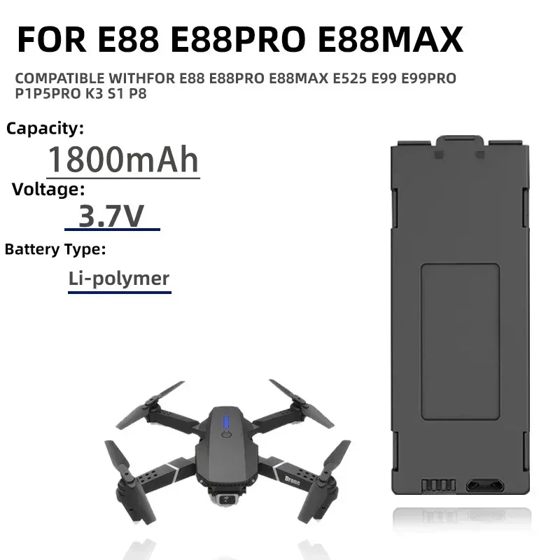 1-10pcs E99 Pro Drone Battery  - Drone Rc E88 Pro ulasan dan harga