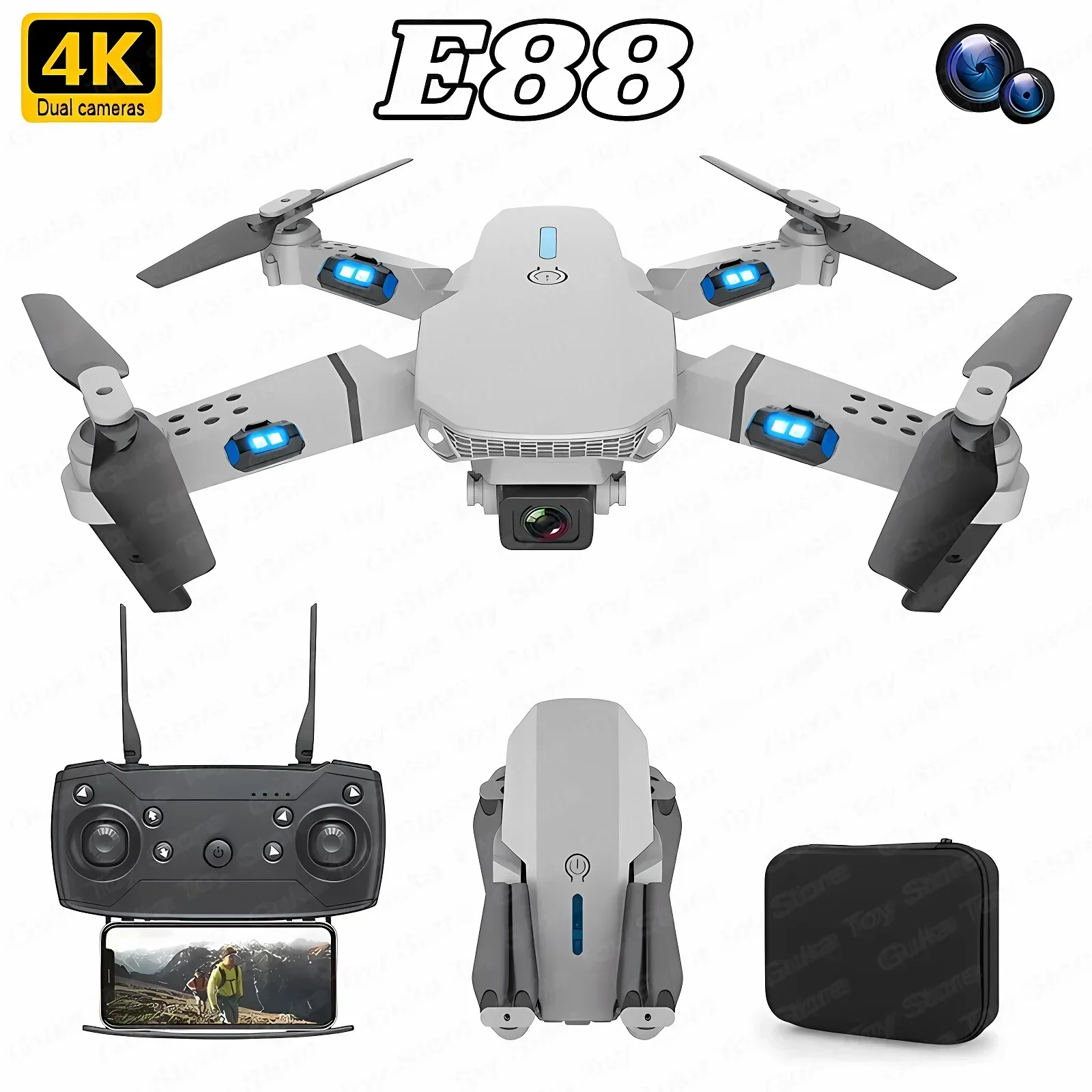 E88 Pro WIFI FPV Drone Wide An - Drone Rc E88 Pro ulasan dan harga