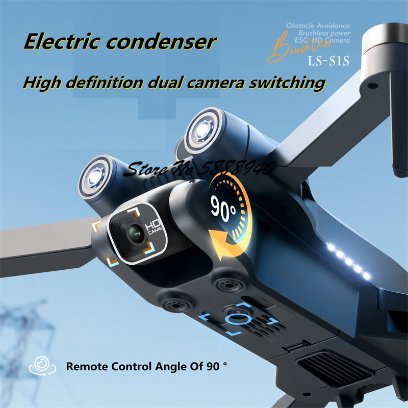 6K Optical Flow Brushless Fold - Drone Rc S1S ulasan dan harga