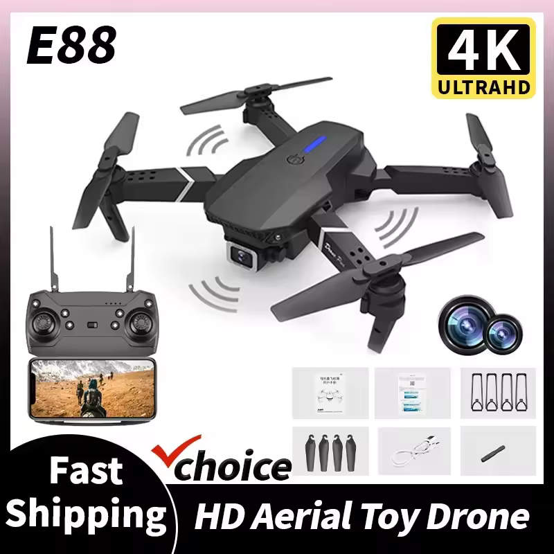 2026 New E88 Pro RC Drone 4K 1 - Drone Rc E88 Pro ulasan dan harga