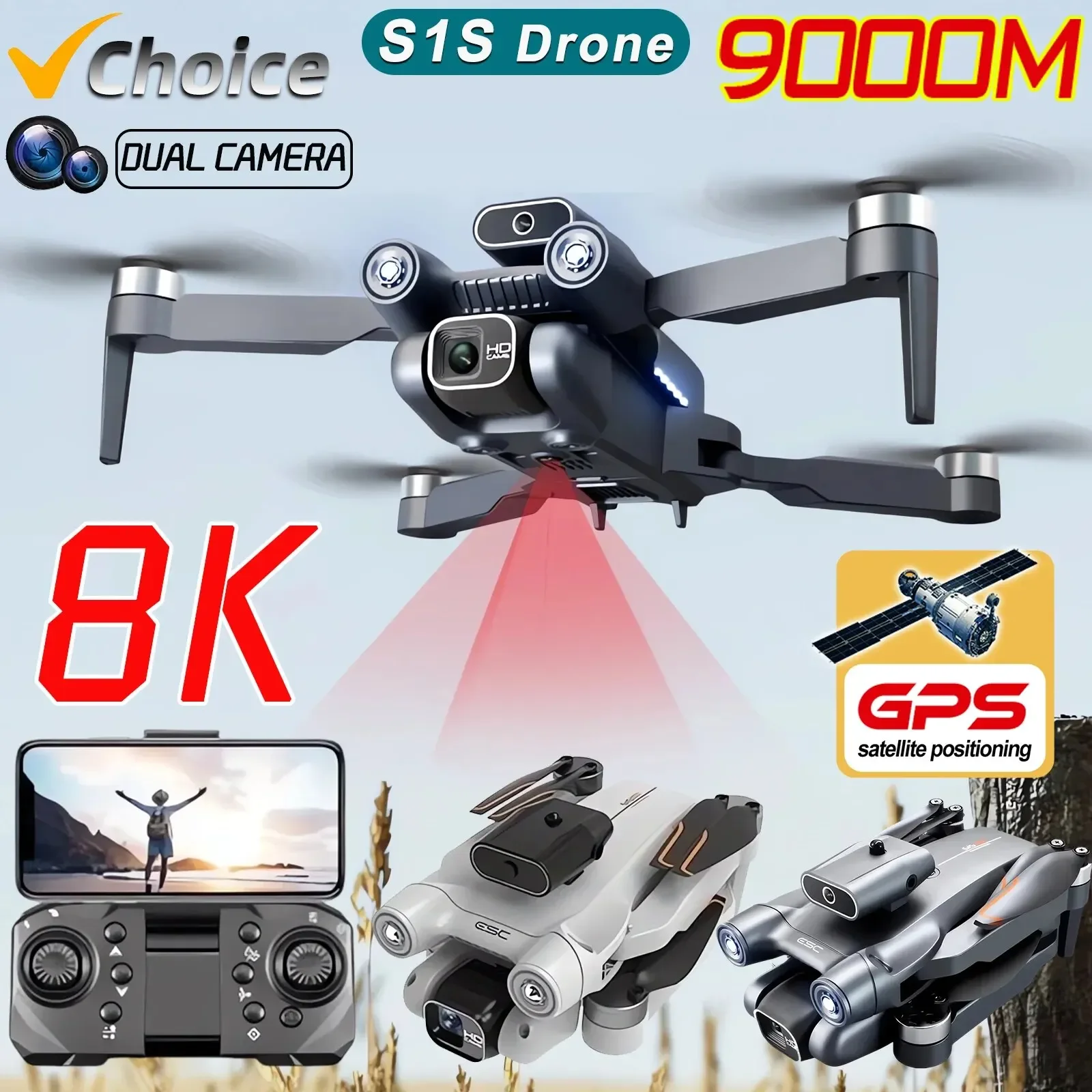 S1S Brushless Drone 4k Profess - Drone Rc S1S ulasan dan harga