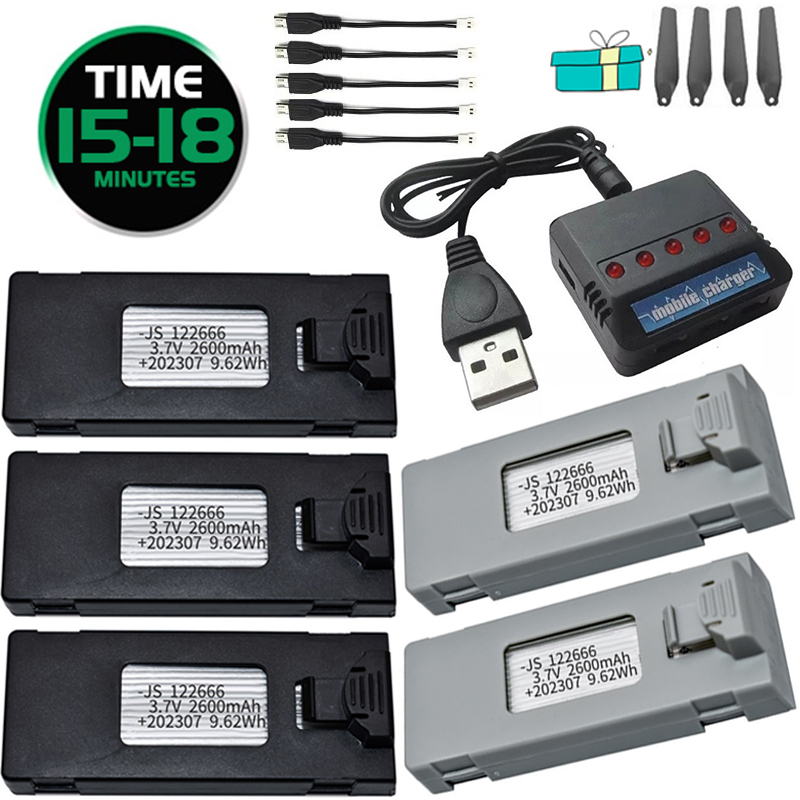 3.7V 2600mAh RC Drone Battery  - Drone Rc S1S ulasan dan harga